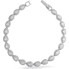 Silveranka 925 Ayar Gümüş Damla Su Yolu Bileklik