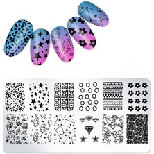 Pop Beauty Nail Art Stampa Plakası, Stamper Desen Baskı Paleti