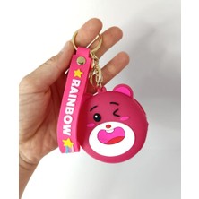 HD Marketim Anahtarlık Cüzdan Silikon Bozuk Para Cüzdanı Lotso Pooh Ayı Çanta Araba Süsü Oyuncak