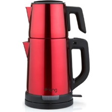 King KCM331 Tea Pro Inox Çay Makinesi Kırmızı