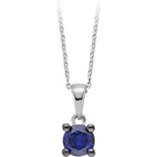 Sirius Pırlanta Safir Tektaş Kolye 0423P0040