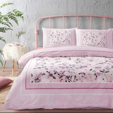 Angel Of Life Timestart  Çift Kişilik Ranforce Nevresim Takımı Fleur Rose Pembe