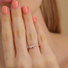 İpek Silver 925 Ayar Gümüş Ayarlanabilir Yüzük Rose