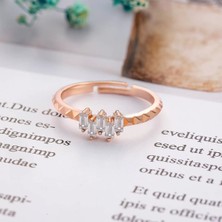 İpek Silver 925 Ayar Gümüş Ayarlanabilir Yüzük Rose