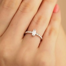 İpek Silver 925 Ayar Ayarlanabilir Gümüş Baget Yüzük Silver