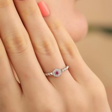 İpek Silver 925 Ayar Gümüş Ayarlanabilir Zirkon Taş Yüzük Silver