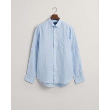 Gant Erkek Lacivert Regular Fit Keten Gömlek 3230085.468