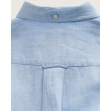 Gant Erkek Lacivert Regular Fit Keten Gömlek 3230085.468