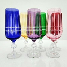 Bohemia Leonarte Casa Menşeli Bohemia Lime 180 ml Kristal 6 Parça Bardak Kadeh Takımı