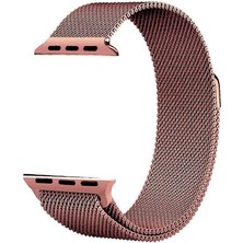 Teknocover Apple Watch 38MM Metal Örgü Hasır Mıktanıslı Pratik Kordon Krd-01 (NO11)