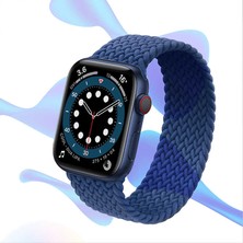 Teknocover Apple Watch 42MM Silikon Kordon Hasır Örgü Görünümlü Kayış  (Medium) Krd-32 (Lila)