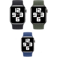 Teknocover Apple Watch 42MM Silikon Kordon Hasır Örgü Görünümlü Kayış  (Medium) Krd-32 (Lila)