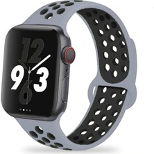 Teknocover Apple Watch 42MM Silikon Delikli Tasarım Şık ve Dayanıklı Kordon Kayış Krd-02 (NO46)