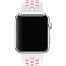 Teknocover Apple Watch 42MM Silikon Delikli Tasarım Şık ve Dayanıklı Kordon Kayış Krd-02 (NO46)