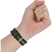 Teknocover Gear S2 Silikon Kordon Çift Renkli 10 Kademeli Ayarlanabilir Kayış Krd-55 (Siyah-Gri)