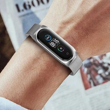 Teknocover Xiaomi Mi Band 6 Metal Örgü Hasır Mıktanıslı Pratik Kordon Krd-01 (No1)