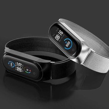 Teknocover Xiaomi Mi Band 5 Metal Örgü Hasır Mıktanıslı Pratik Kordon Krd-01 (No4)