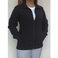 Günay Kadın Kışlık Slim Fit Kalıp Cepli Polar Softshell Mont-Ceket