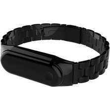 Teknocover Xiaomi Mi Band 5 Kordonu Klipsli Metal Paslanmaz Çelik Akıllı Bileklik Krd-04 (Kırmızı)