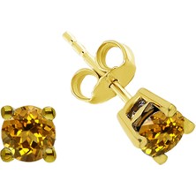 Sirius Pırlanta Sitrin Tektaş Küpe 0423E0050