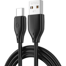 Wiwu Type-C USB Kablo Wiwu Pioneer Wİ-C001 Ultra Esnek 1m 2.4A Siyah