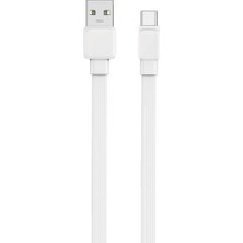 Wiwu Bravo Wİ-C003 Yassı Tasarım Type-C USB Kablo 1m 2.4A Beyaz