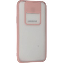 Newface Samsung Galaxy J7 Kılıf Palm Buzlu Kamera Sürgülü Silikon - Pembe