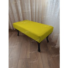 AldaGelsin 110 cm Düz  Ayak Ucu Kapı Önü Antre Bench Puf Siyah Ayak