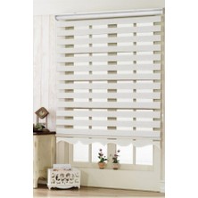 YS Perde Tasarım Modern Soft Bambu Zebra Perde Alüminyum Kasalı - Krem