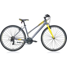 Sportive 322 Kadın Şehir Bisikleti 28 Jant Full Shimano 21 Vites Mat Antrasit Sarı 48CM