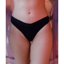 Intive Lingerie Kadın Rahat Kumaş Önü V Detaylı Günlük Kullanım Mikro Saten Slip- Natalia