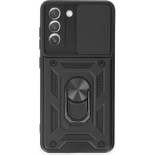 Ceponi Samsung Galaxy S21 Fe Kılıf Pars Lens Yüzüklü Silikon