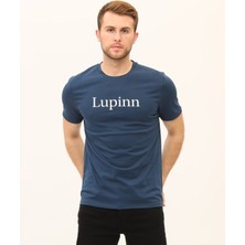Kübra Tekstil Baskılı Navy Peony Erkek T-Shirt