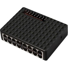 Xinh 10/100MBPS 16 Bağlantı Noktası Eu Fişi ile Hızlı Ethernet Ağ Anahtarı Lan RJ45 Vlan Switcher Hub Masaüstü Için (Yurt Dışından)