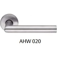 Assa Abloy AHW020 WC L Formu Çift Taraflı Basma Kol Pz Seti Paslanmaz  Çelik Mat