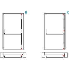 Assa Abloy Ped 200 Gv  2/3 Nokta Yüzey Montajlı En 1125, F Panik Bar  Alüminyum Naturel Renkli