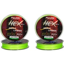 Fujin Hex Braid 8x 50MT Fluo Green Pe Ip Shock Leader