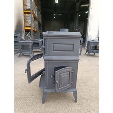 Flame Stove FS-033YK Altara Premium Tek Camlı Kuzineli Yan Kapaklı Döküm Soba