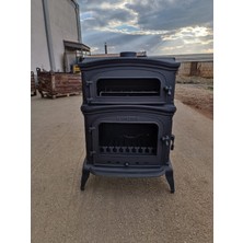 Flame Stove FS-033YK Altara Premium Tek Camlı Kuzineli Yan Kapaklı Döküm Soba