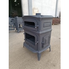 Flame Stove FS-033YK Altara Premium Tek Camlı Kuzineli Yan Kapaklı Döküm Soba