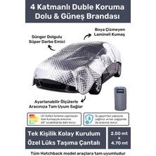 Lacheln 4 Katlı Deluxe Serisi Hatchback Modeli Dolu & Güneş Için Koruma Örtüsü Dolusavar Hullcar Örtü Darbe Emici Koruyucu Araba Brandası