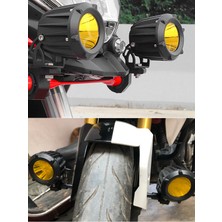 Hubstein 30W Yuvarlak Sarı Cam Tek Ledli Sis Farı Off Road Çalışma Tekne Lambası JG03