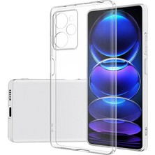 Fibaks Xiaomi Poco X5 Pro Kılıf Kamera Korumalı Renksiz Şeffaf Esnek Silikon Kapak