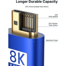 Jsaux 8k UHD Uzun HDMI Kablosu 48GBPS Yüksek Hızlı HDMI 2.1 Örgülü Oyuncu Kablo 4K 120Hz 144Hz 8k 60Hz Dinamik Hdr Dts:x 1080P 3D Earc Dizüstü Bilgisayar UHD Tv Oyun Monitörü Ps5 Ps4 Uyumlu CV0011 3 METRE Siyah