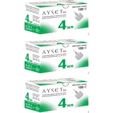Ayset - Fine Insülin Kalem Iğnesi 32G 0.23 x 4mm Ref: 70092 - 100LÜ 3 Paket (300 Adet)