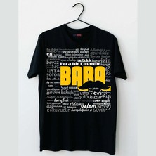 Mor Mürekkep Baba Baskılı Bıyıklı Babalar Günü Erkek Tshirt