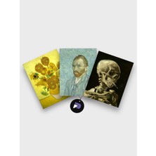 Postermanya Van Gogh Poster Seti - 3 Adet Çerçevesiz Sanatsal Poster, Dikey Duvar Posteri Seti