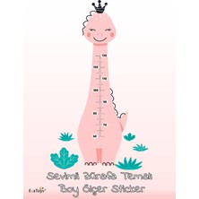 Esatoys Sevimli Zürafa Temalı Boy Ölçer Sticker