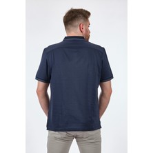 Gallus Polo Yaka Koyu Lacivert Erkek T-Shirt 23MS8637