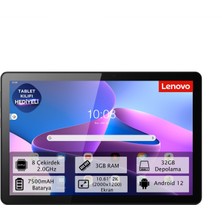Lenovo Tab M10 Plus 3gb 32GB 10.61" 2k IPS Ekran - Tablet Gri ZAAJ0075TR + Lenovo Kulaklık ve Kılıf Hediye!!
